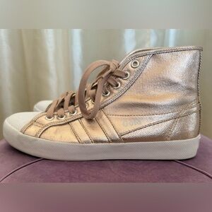 Gola Women's Coaster Metallic Sneaker Hight Top Rose Gold Size 8 EUC